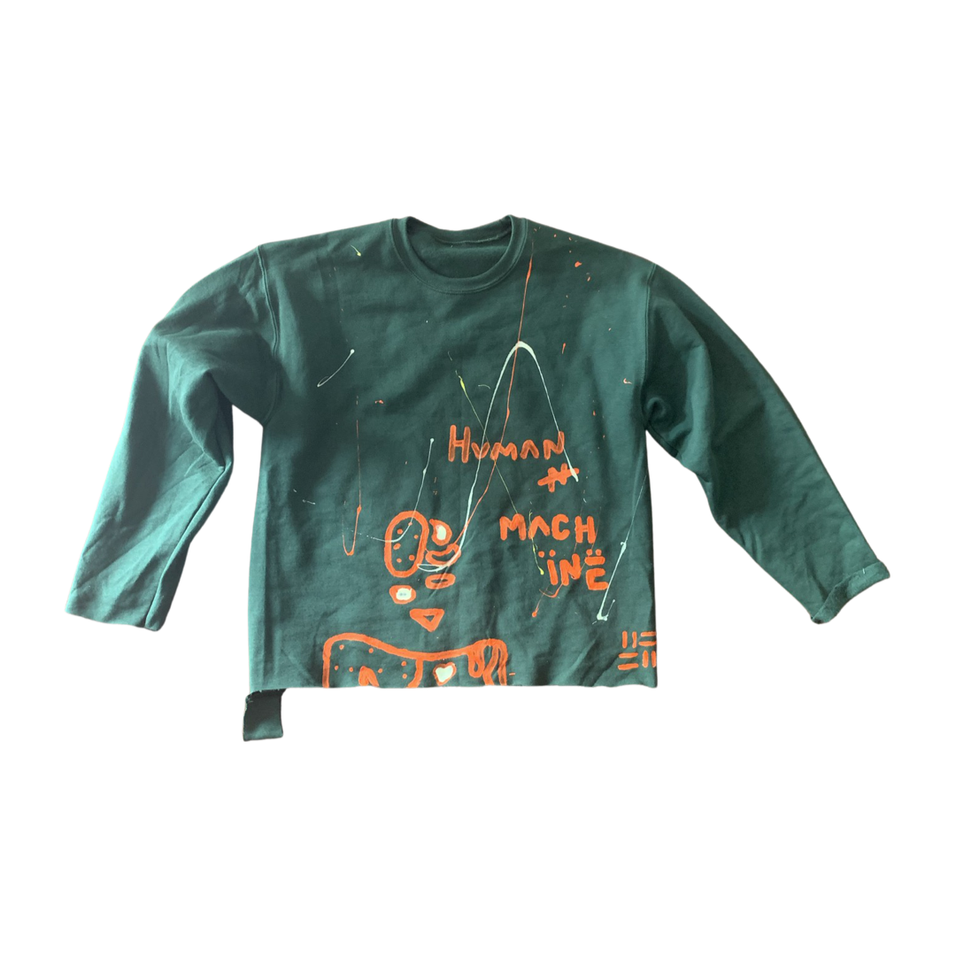 Collard Green Human Machine Sweatshirt