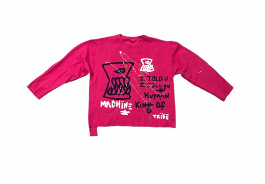 Hot Pink Human Machine Sweater